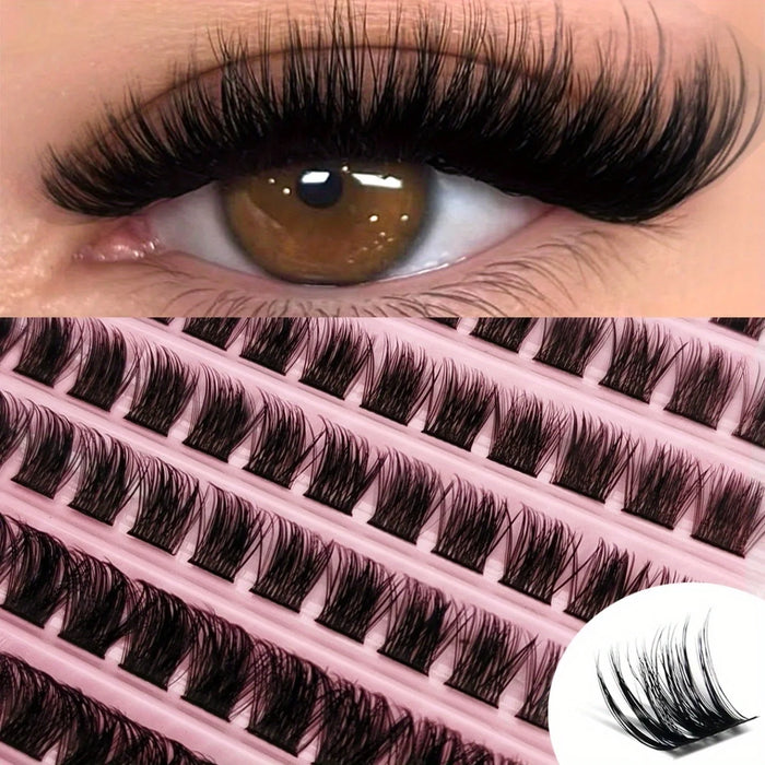 Natural D-Curl Lash Clusters – DIY Extension Set