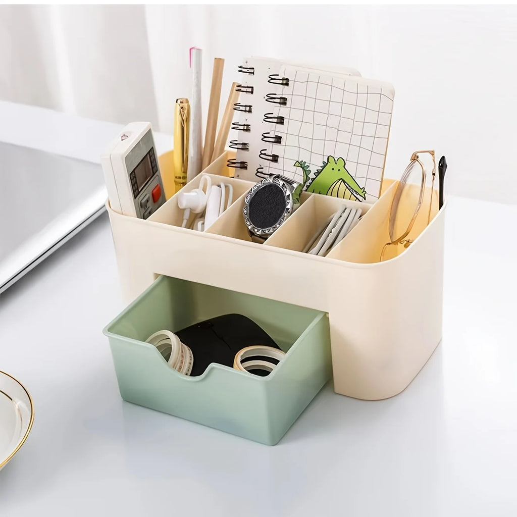 Organizator pentru cosmetice cu sertar și compartimente – Luminora
