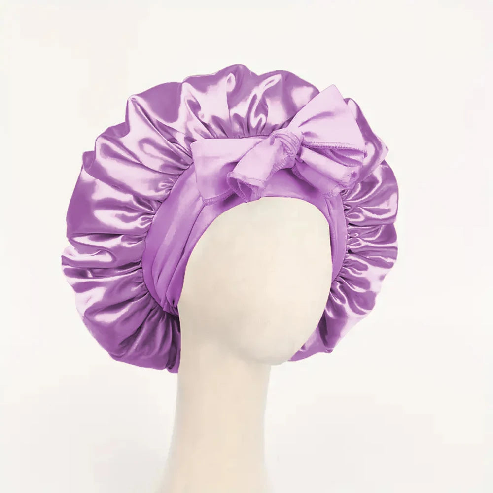 Luminora Satin Sleep Bonnet — Light Purple