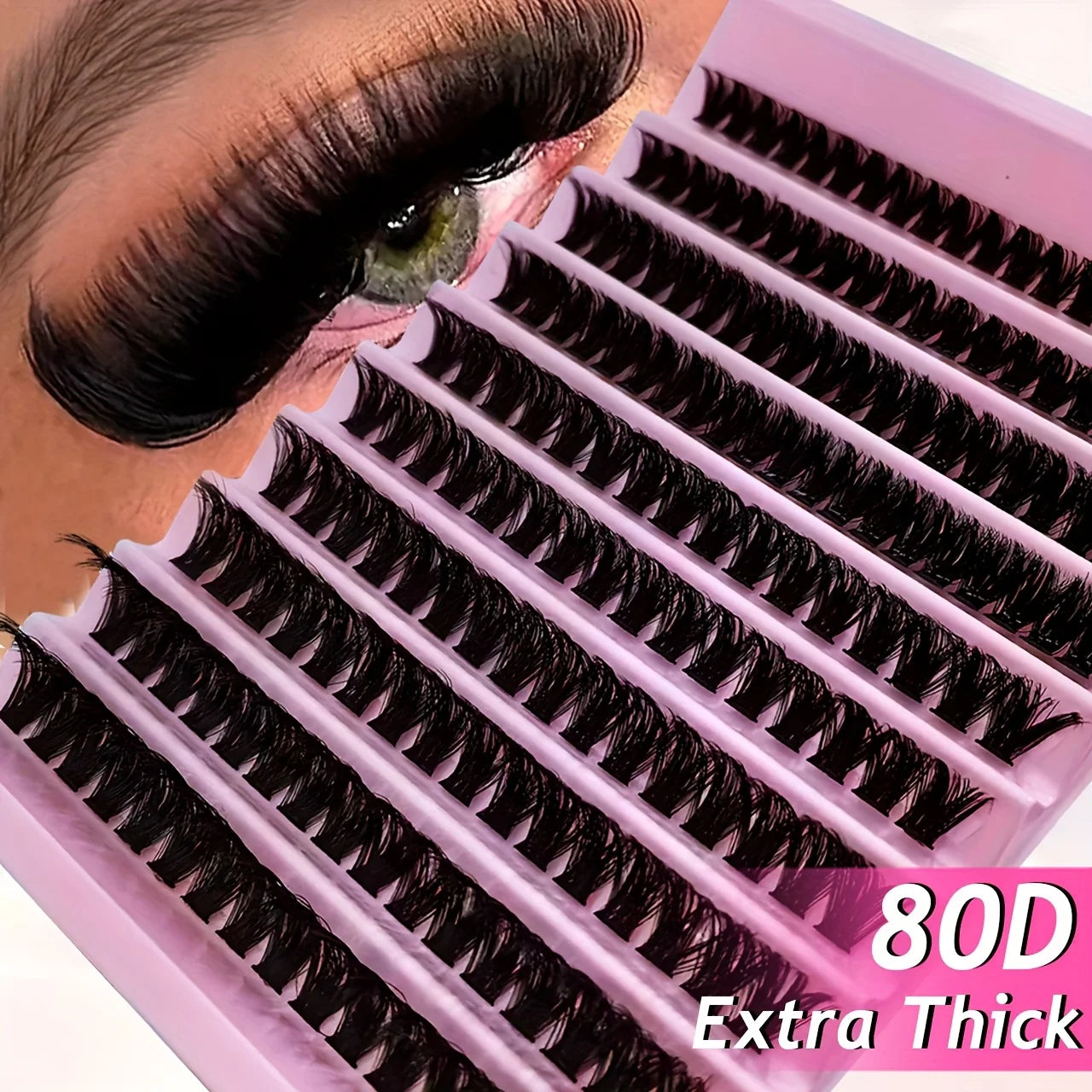 Natural D-Curl Lash Clusters – DIY Extension Set