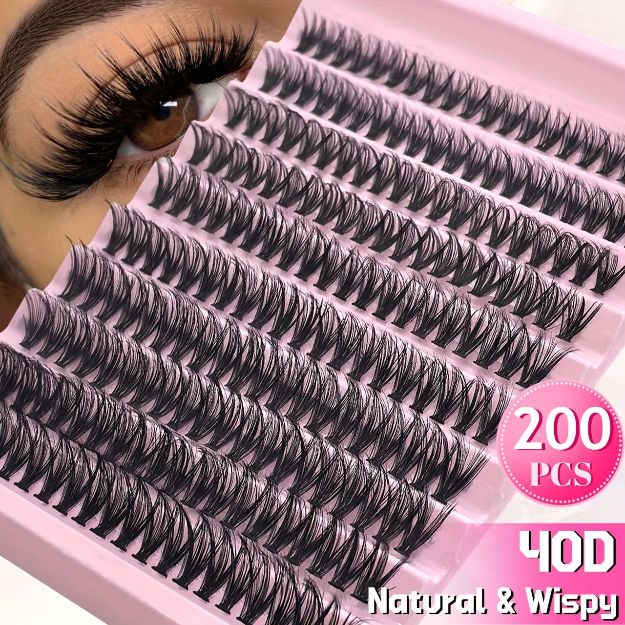Natural D-Curl Lash Clusters – DIY Extension Set