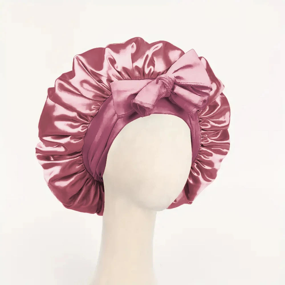 Luminora Satin Sleep Bonnet — Rose