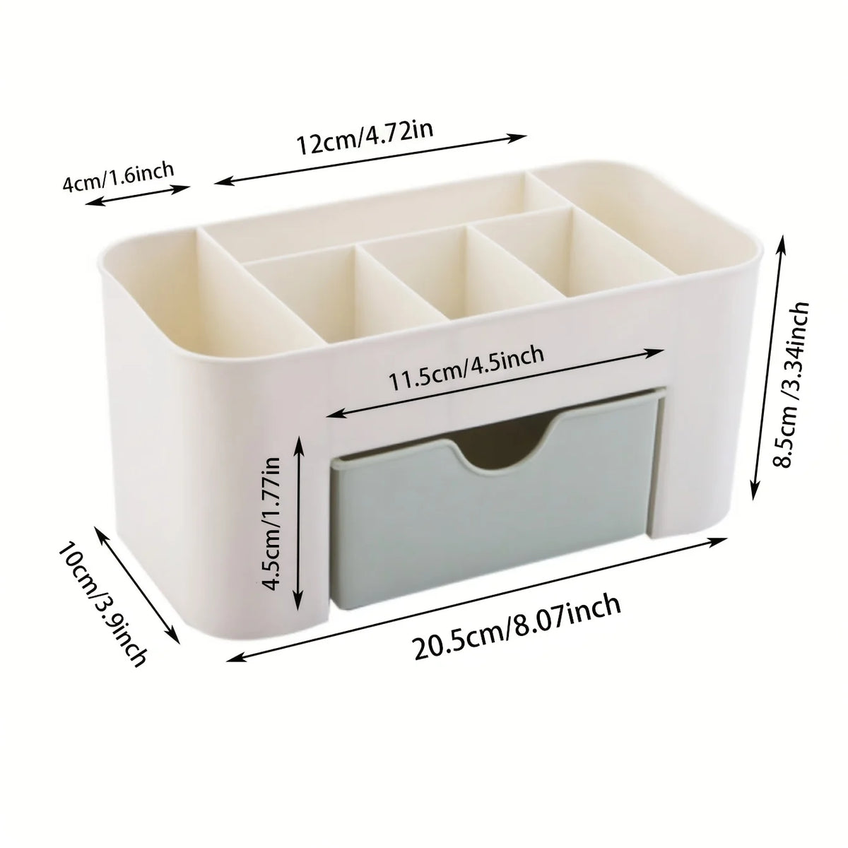 Organizator pentru cosmetice cu sertar și compartimente – Luminora