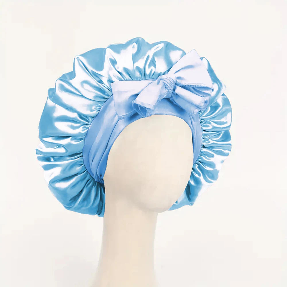Luminora Satin Sleep Bonnet — Sky Blue