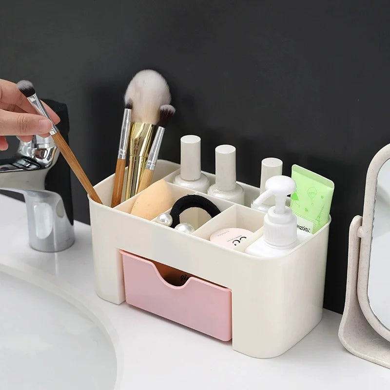 Organizator pentru cosmetice cu sertar și compartimente – Luminora