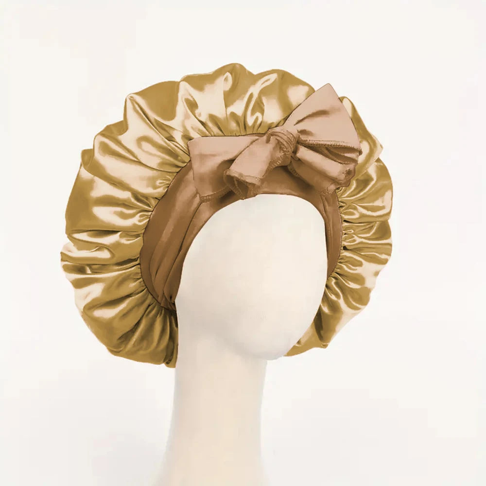 Luminora Satin Sleep Bonnet — Khaki