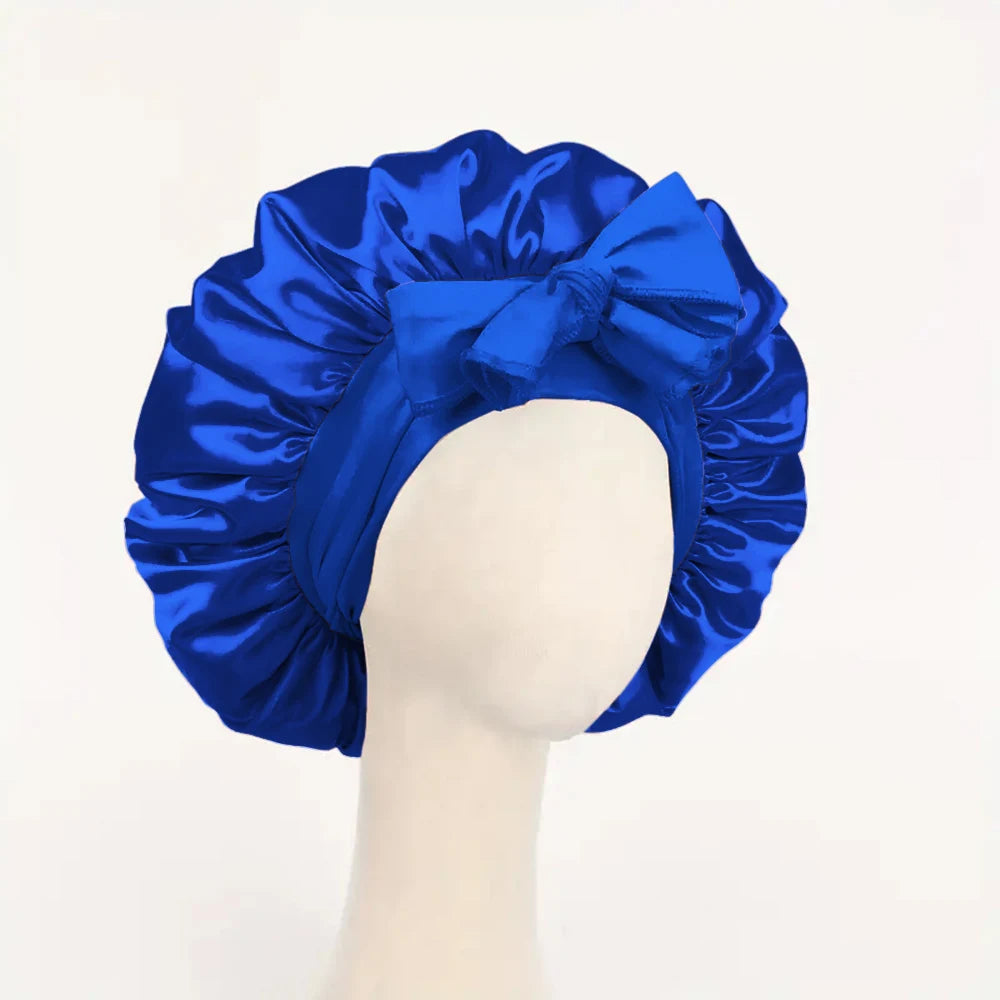 Luminora Satin Sleep Bonnet — Royal Blue