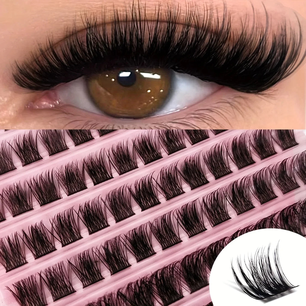 Natural D-Curl Lash Clusters – DIY Extension Set