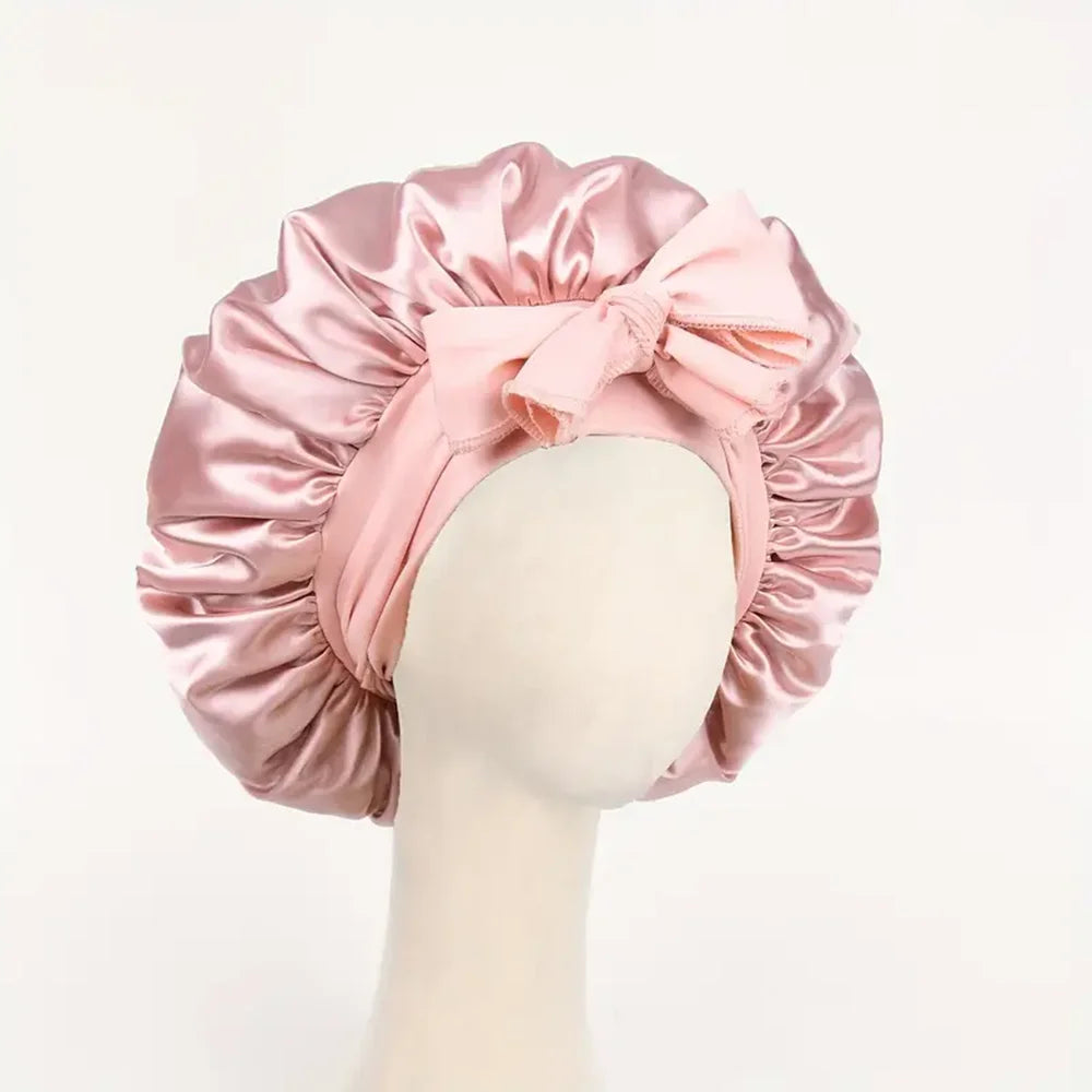Luminora Satin Sleep Bonnet — Champagne