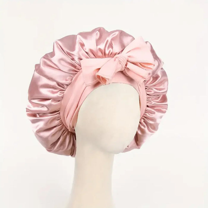 Luminora Satin Sleep Bonnet — Champagne